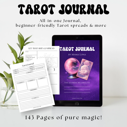 Digital Tarot Journal (Printable): All-in-one Journal,  beginner-friendly Tarot spreads & more